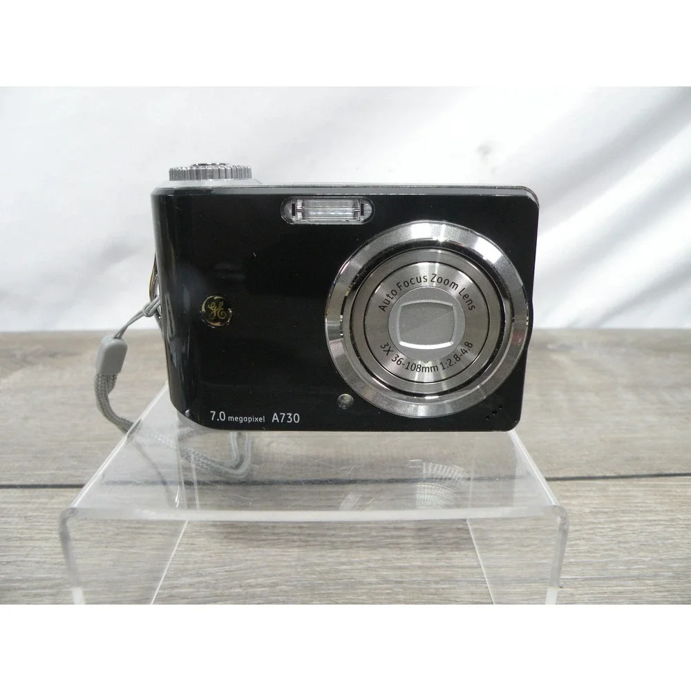 GE General Imaging A730 7.0MP Digital Camera 3x Optical Zoom Black Tested